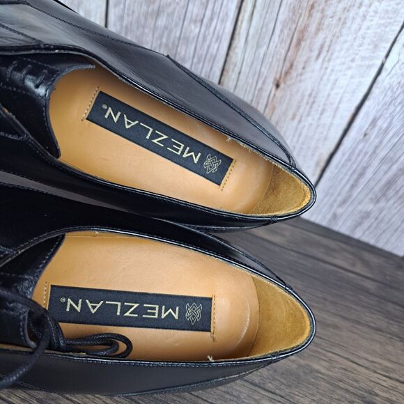 Mezlan Torque Black Men's Sz 10.5 M Lace Up Oxford Dress Shoe w/Dust Bag - Picture 9 of 16
